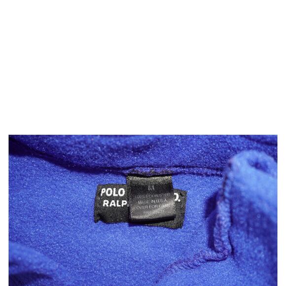 Polo Ralph Lauren Vintage Blue Fleece Pullover – Size M - Picture 2 of 5